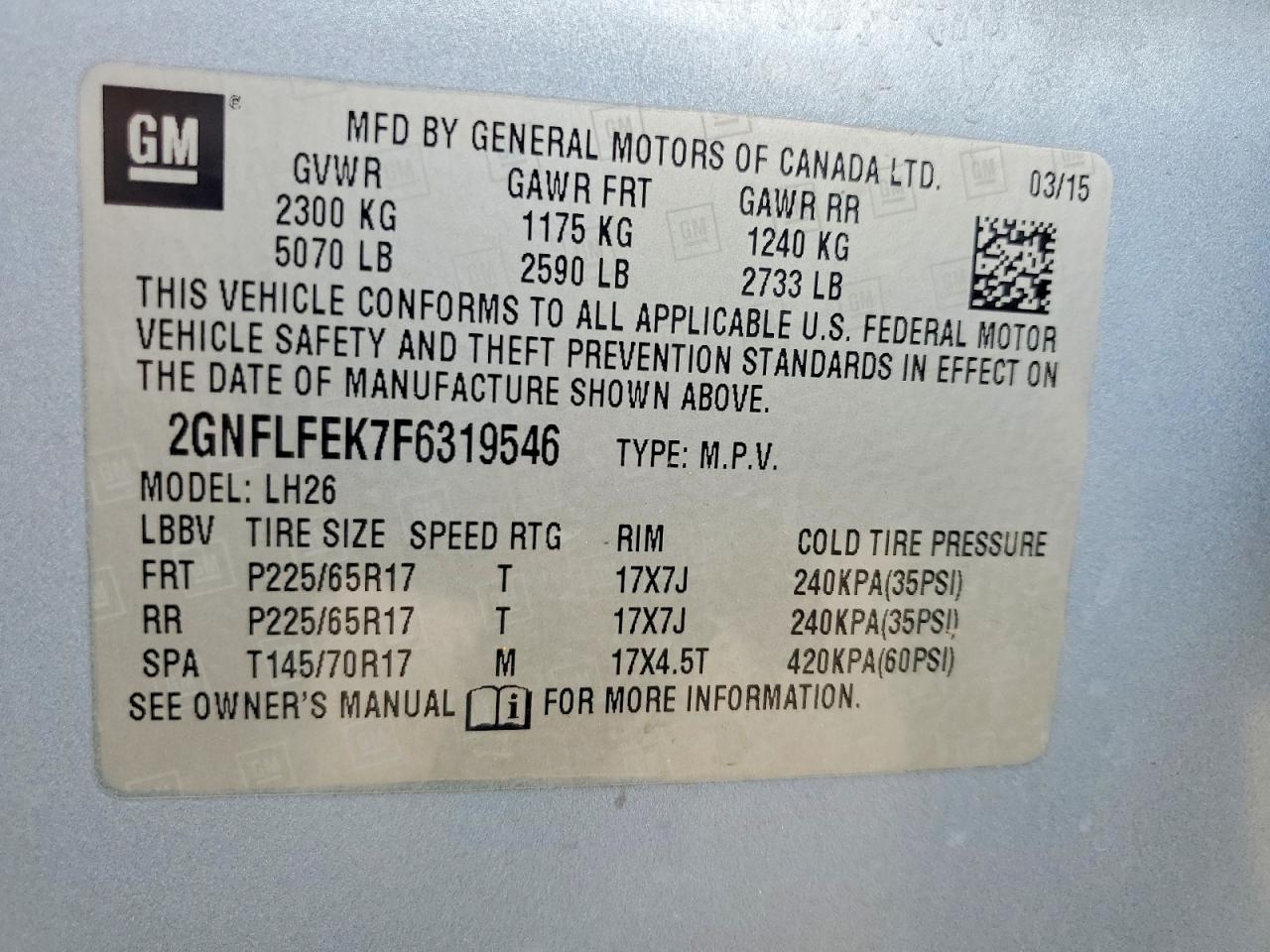 Chevrolet Equinox Lt