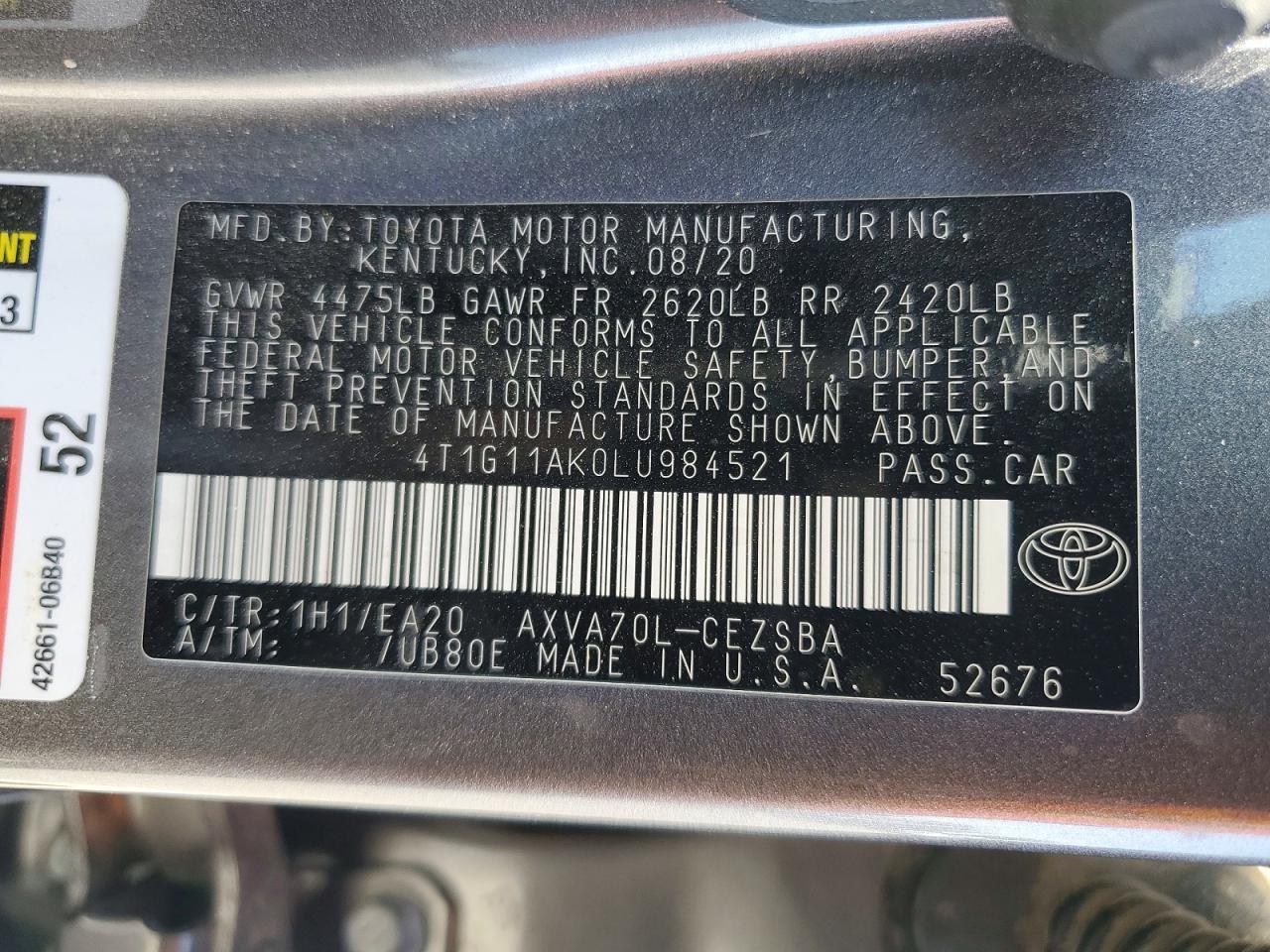 Toyota Camry Se