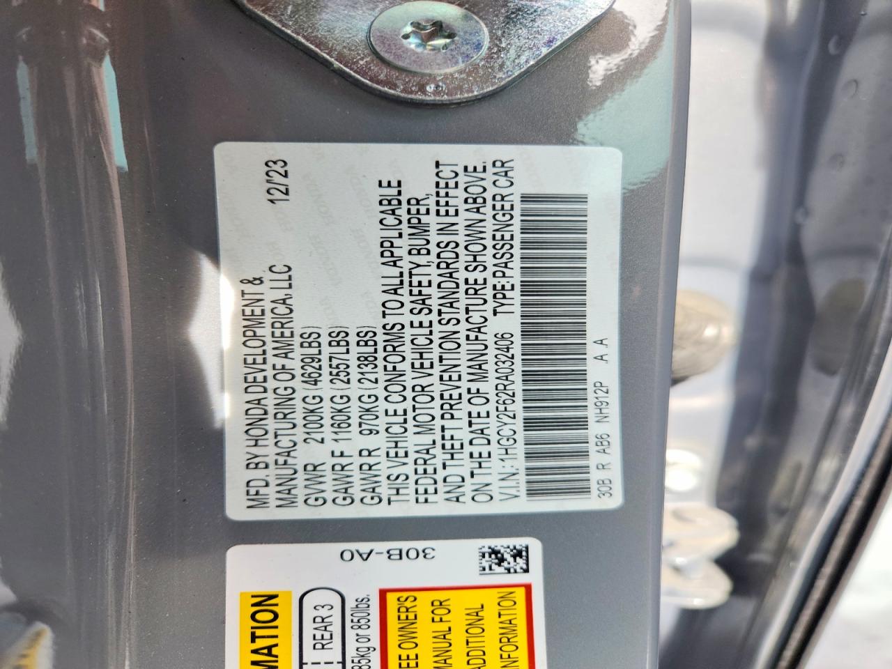 Honda Accord Hybrid Exl