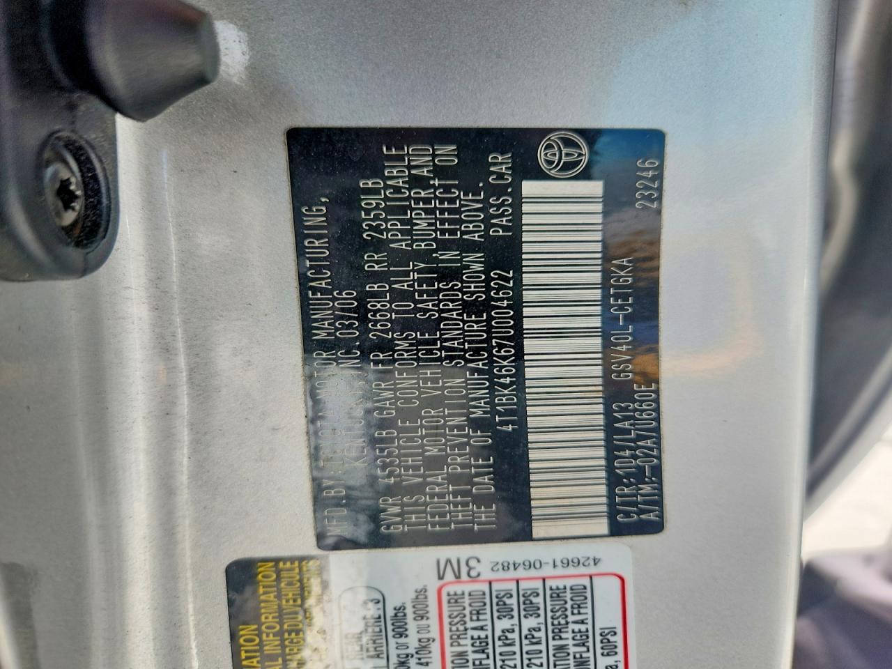 Toyota Camry Xle V6