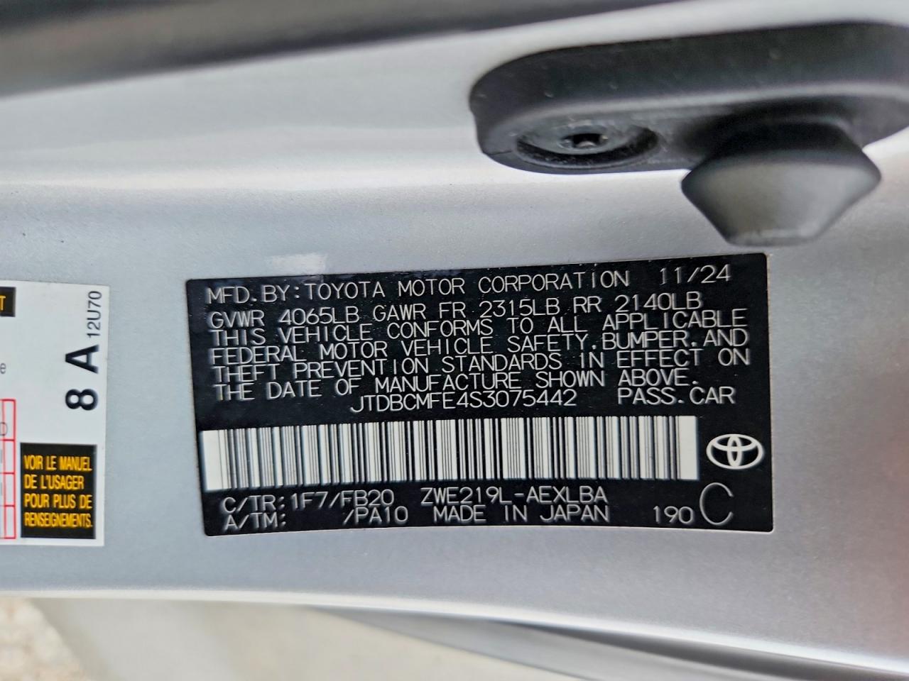 Toyota Corolla Le