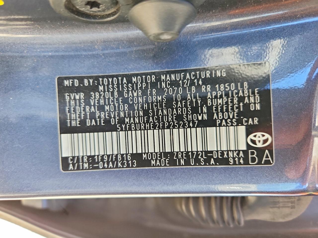 Toyota Corolla Le