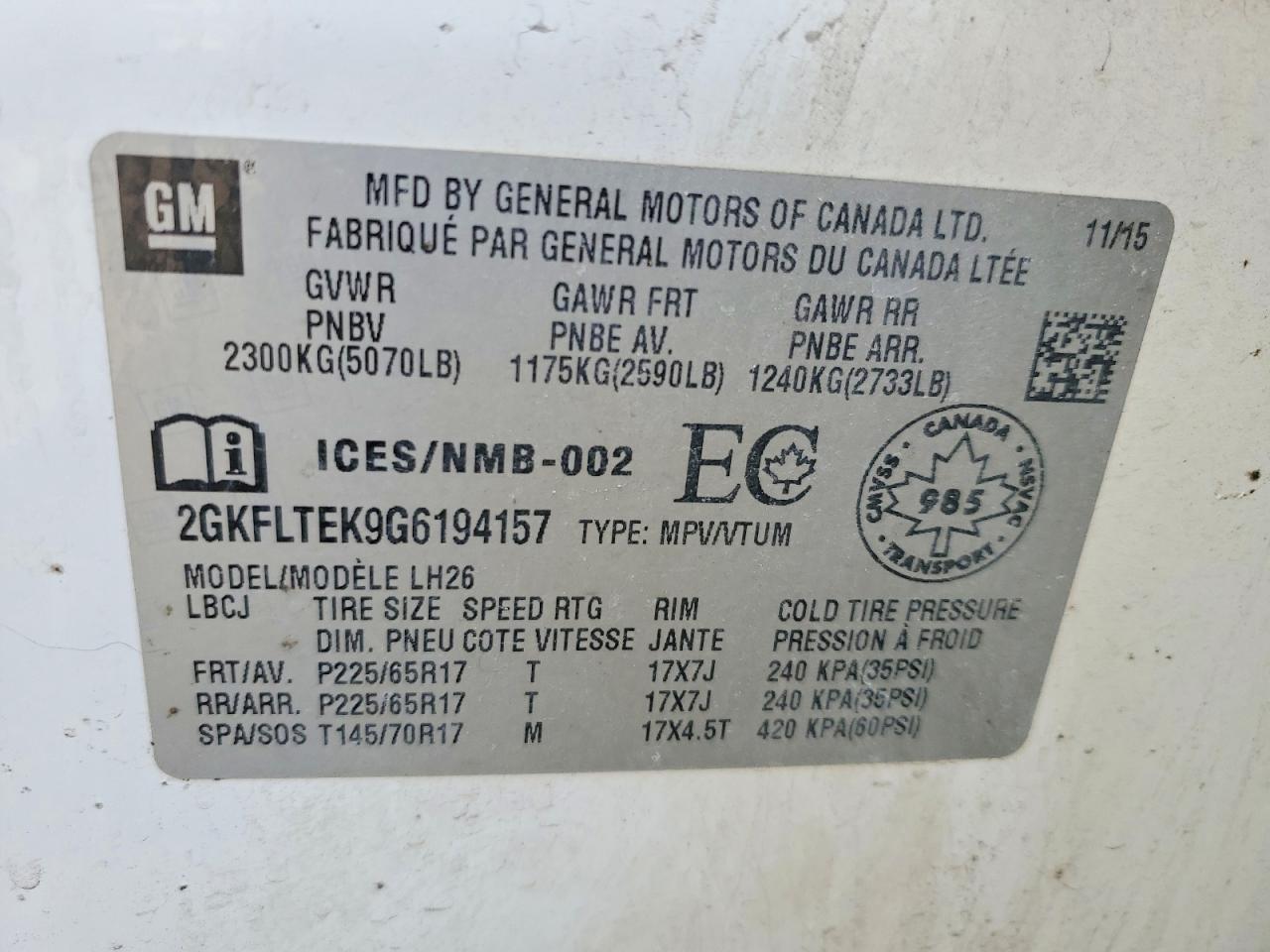 GMC Terrain Sle
