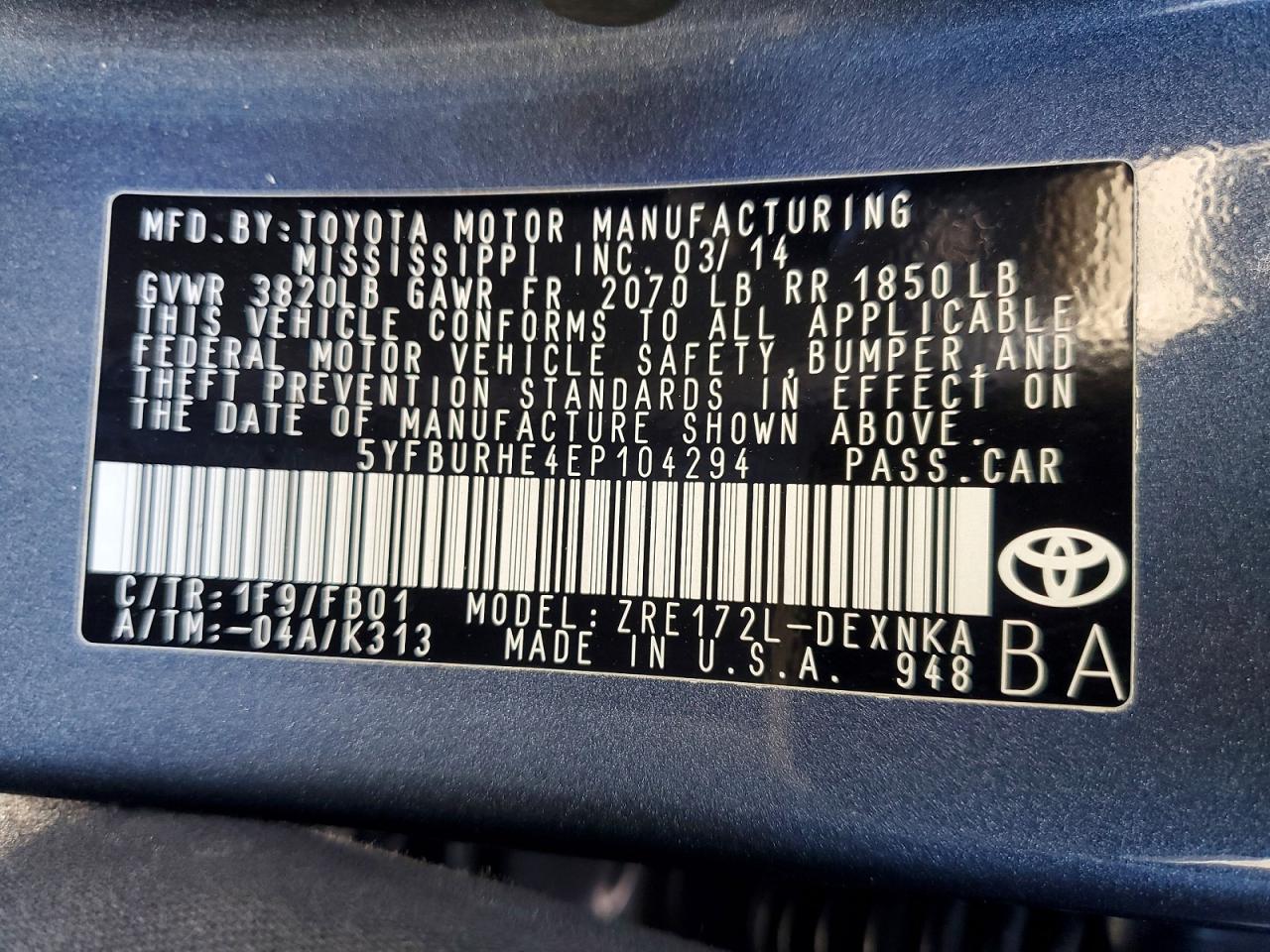 Toyota Corolla Le
