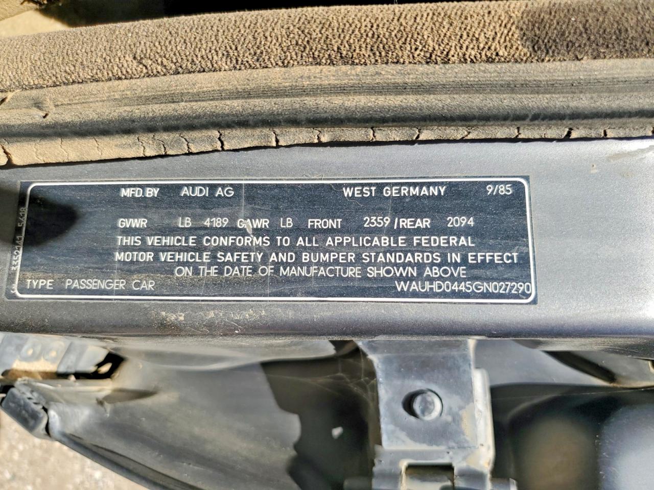Audi 5000 S Turbo