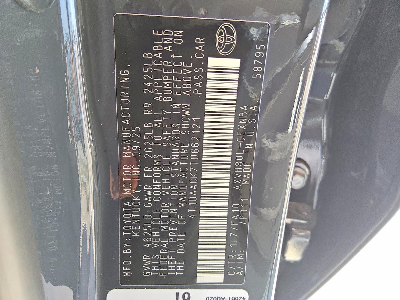 Toyota Camry Le