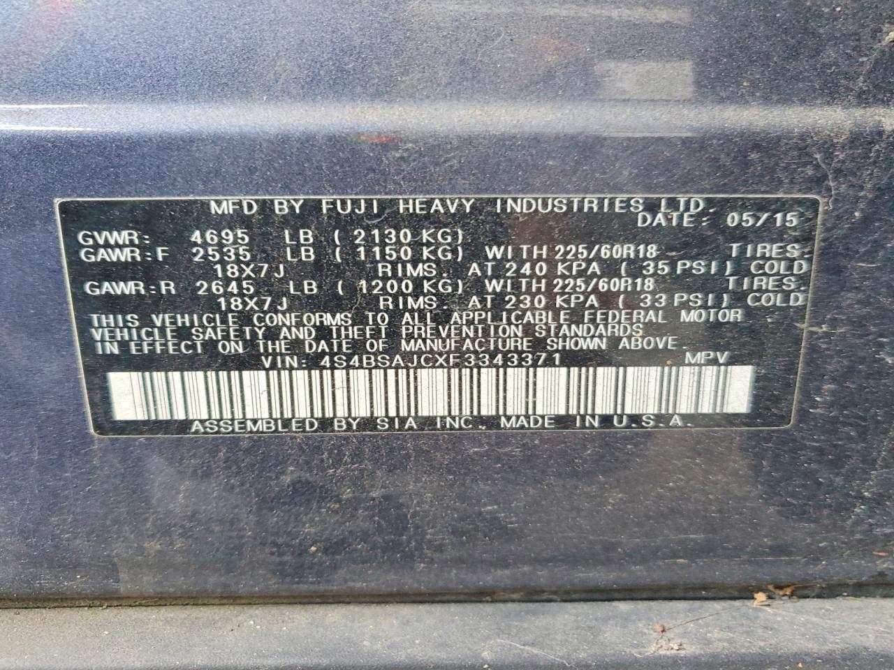 Subaru Outback 2.5i Limited
