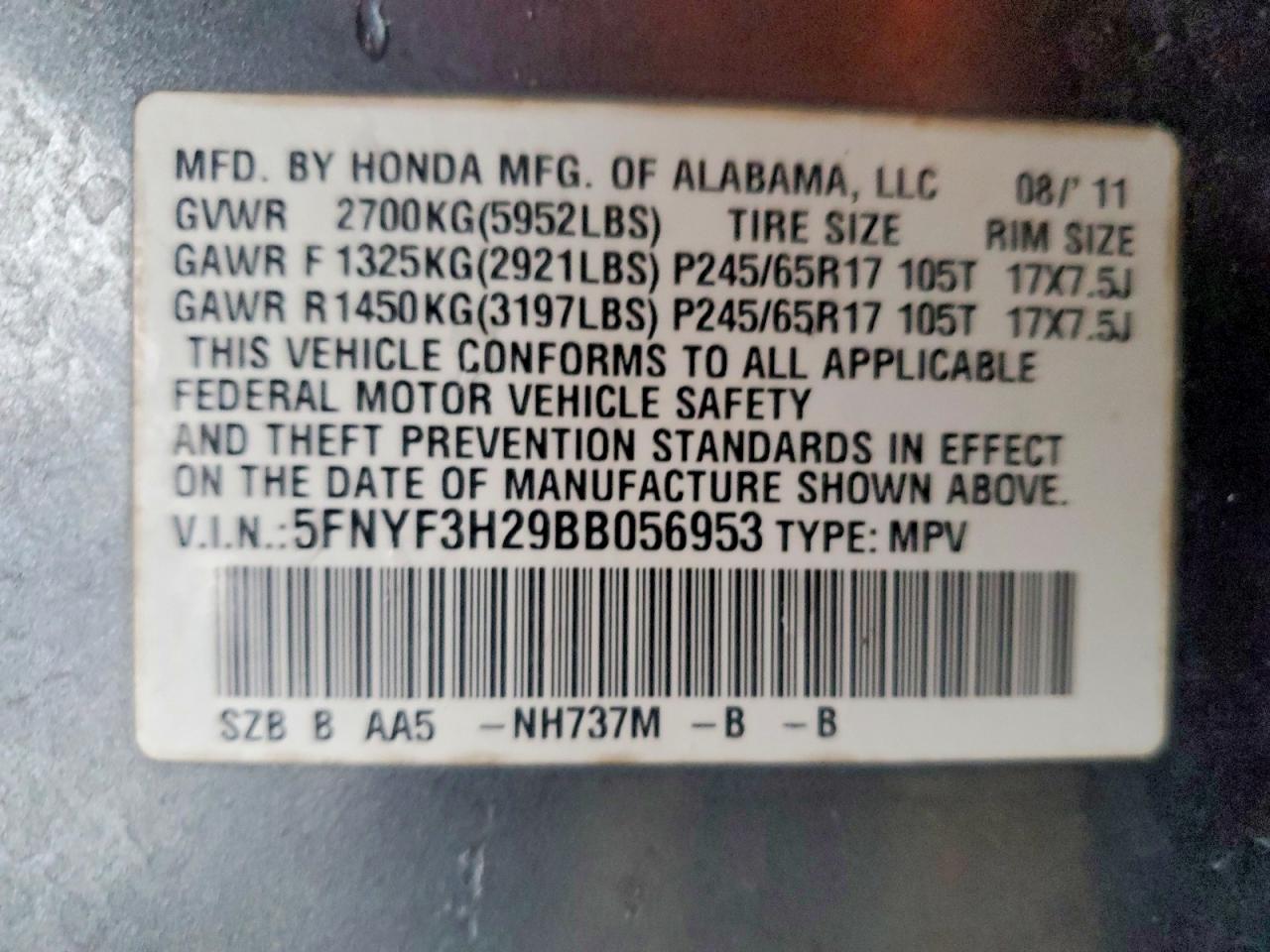 Honda Pilot Lx