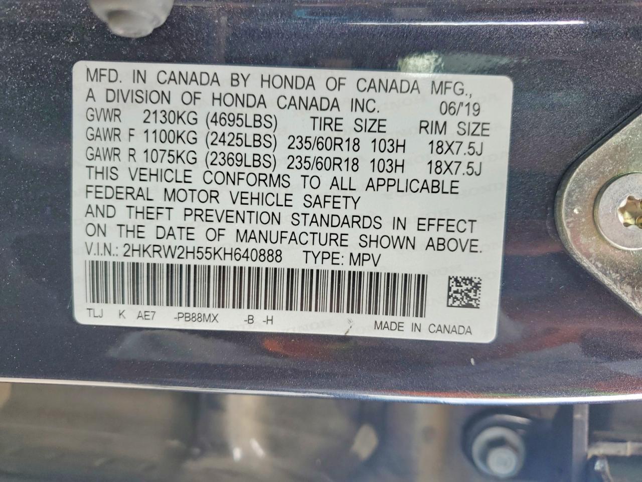 Honda Crv Ex