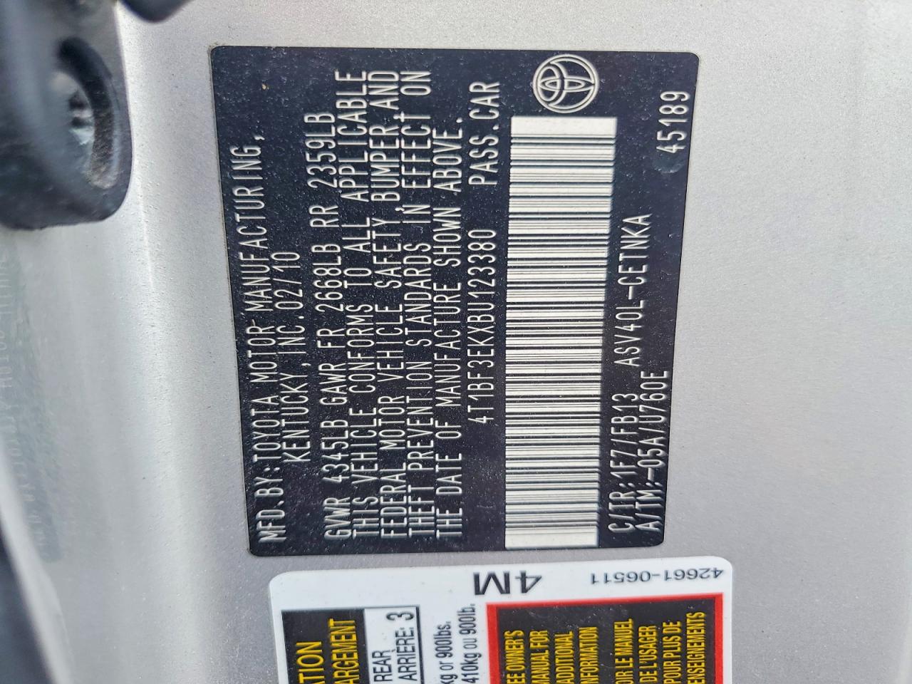 Toyota Camry Le