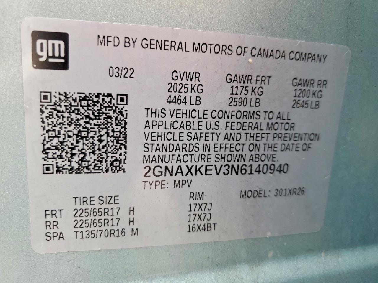 Chevrolet Equinox Lt