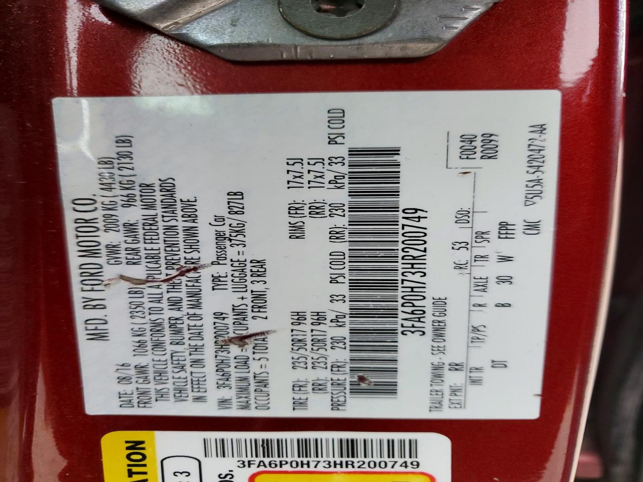 Ford Fusion Se