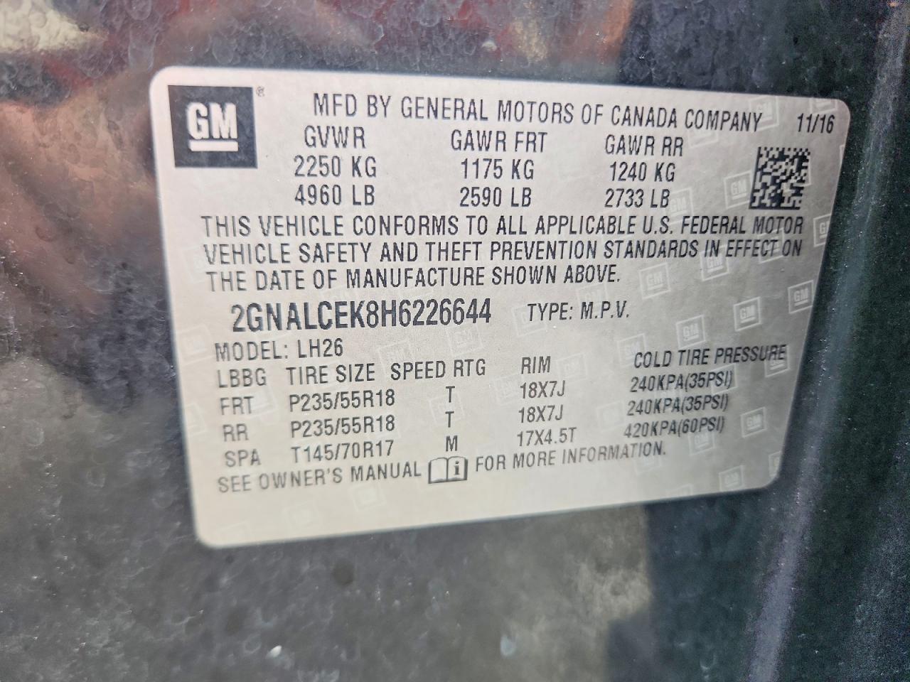 Chevrolet Equinox Lt