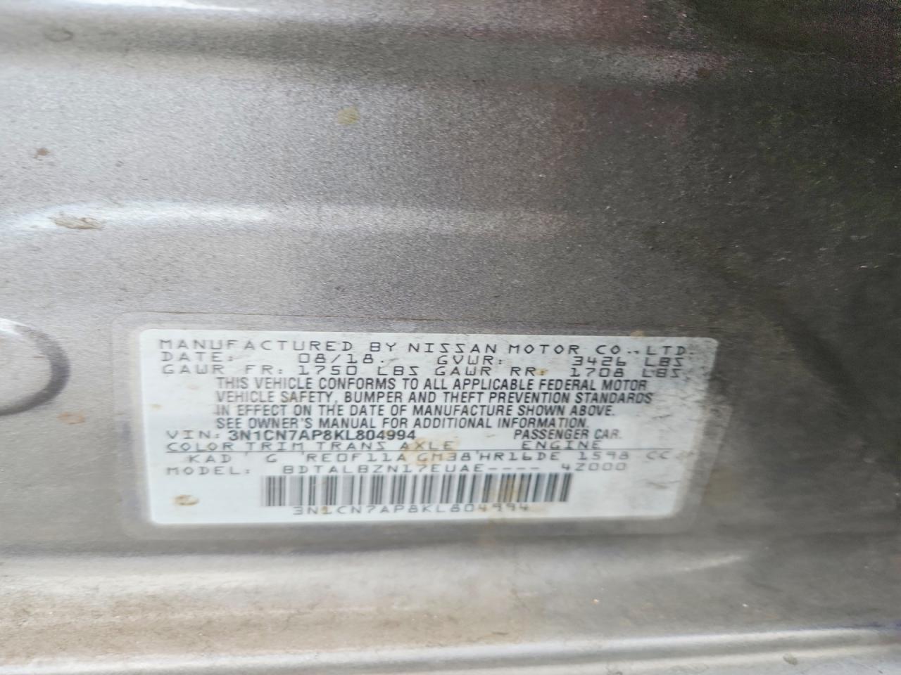 Nissan Versa Sv