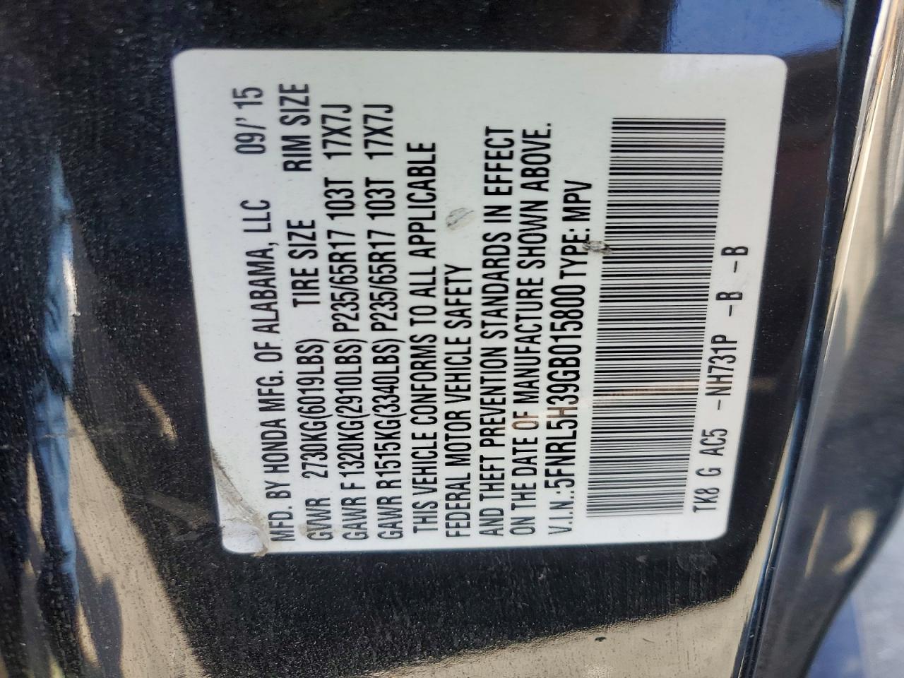 Honda Odyssey Se