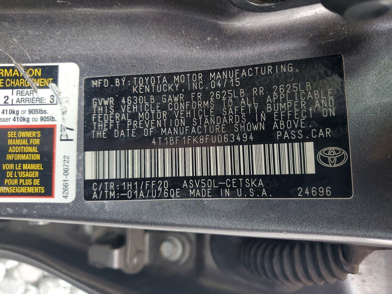 Toyota Camry Le
