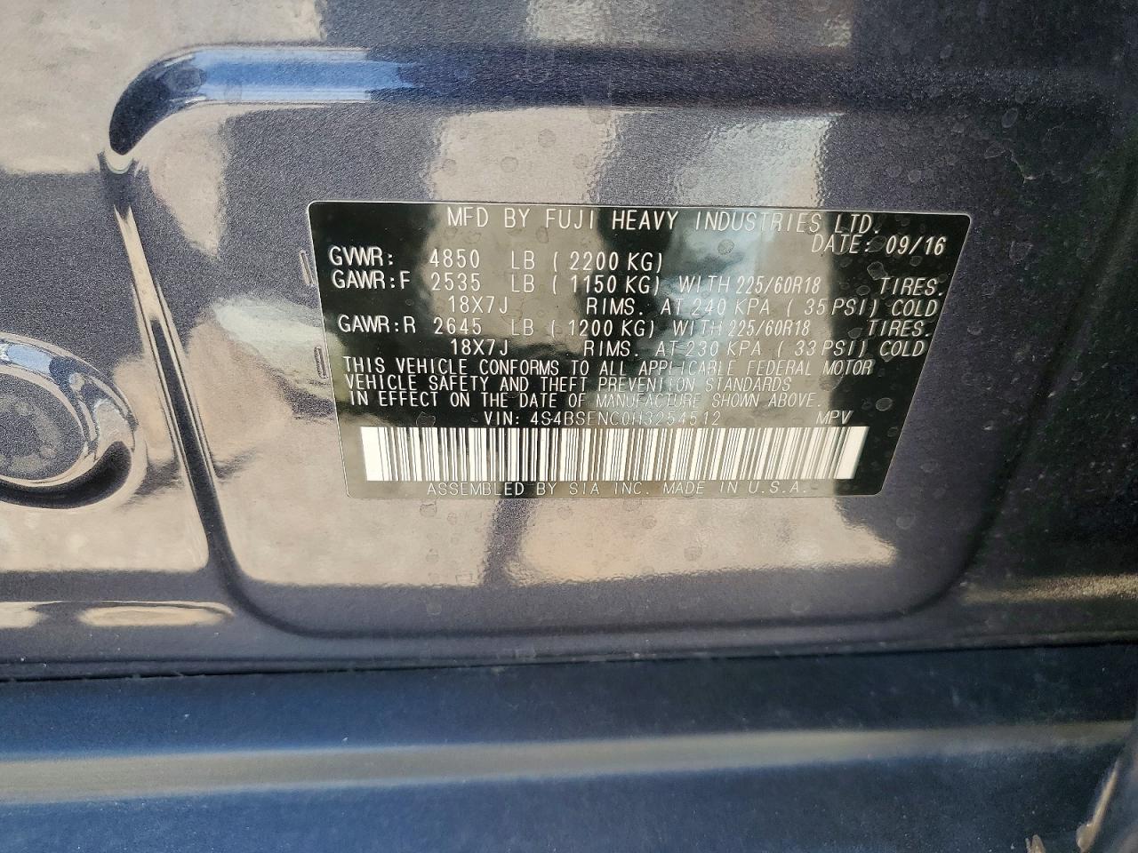 Subaru Outback 3.6r Limited
