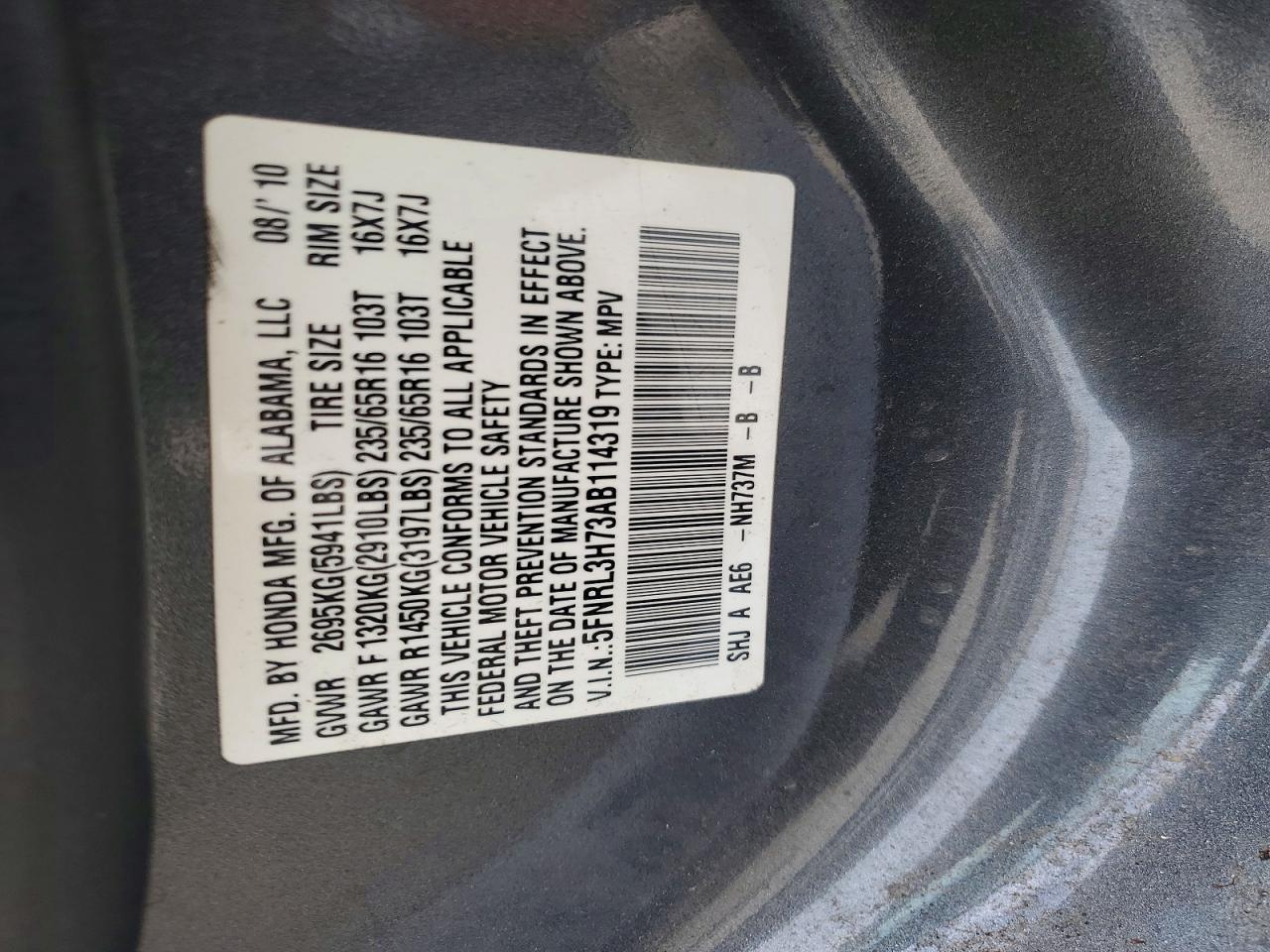 Honda Odyssey Exl