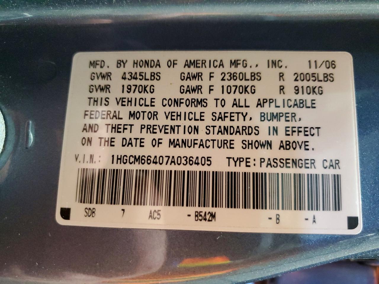 Honda Accord Se