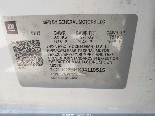 Chevrolet Sonic Lt Auto