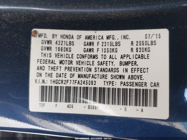 Honda Accord Ex