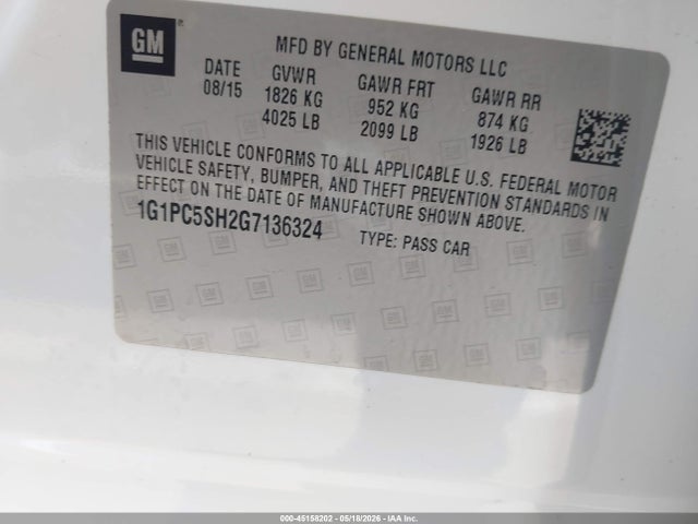 Chevrolet Cruze Ls Auto