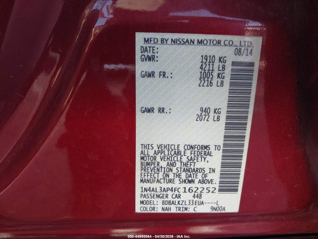 Nissan Altima 2.5 Sv
