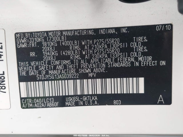 Toyota Sequoia Limited 5.7l V8