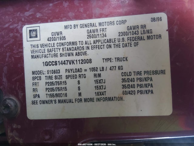 Chevrolet S-10 Ls Fleetside Cmi
