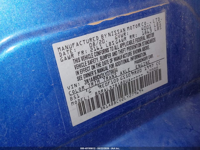 Nissan Sentra Sv Xtronic Cvt