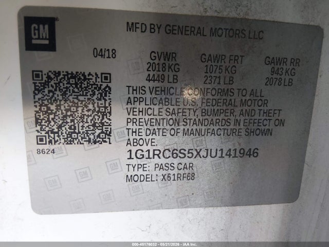 Chevrolet Volt Lt