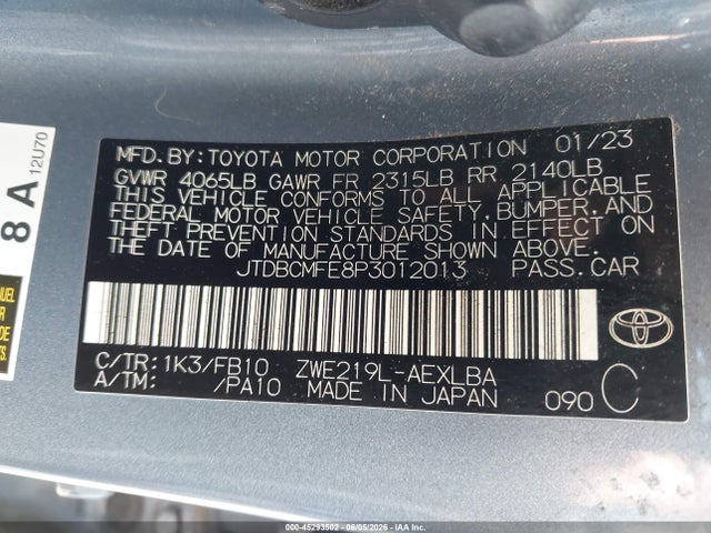 Toyota Corolla Hybrid Le