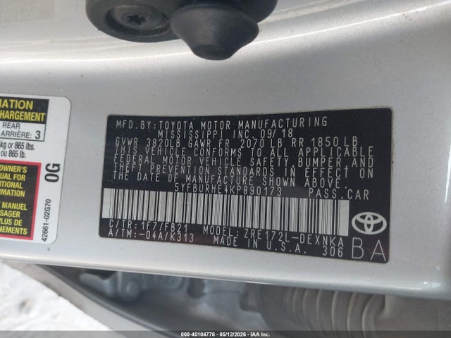 Toyota Corolla Le