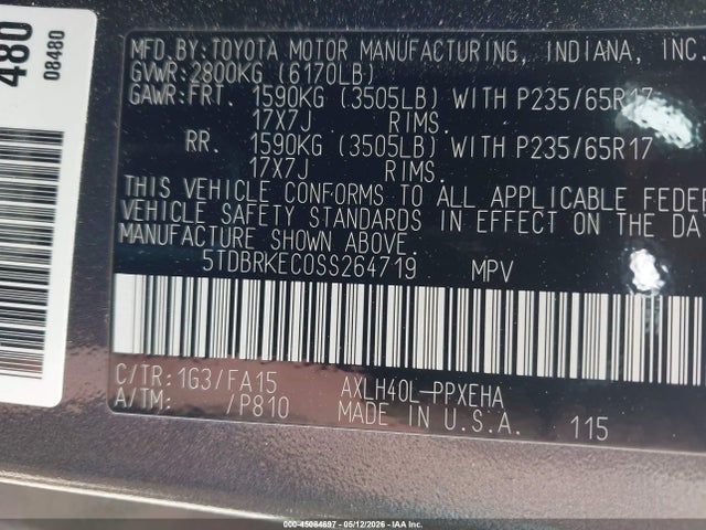 Toyota Sienna Le