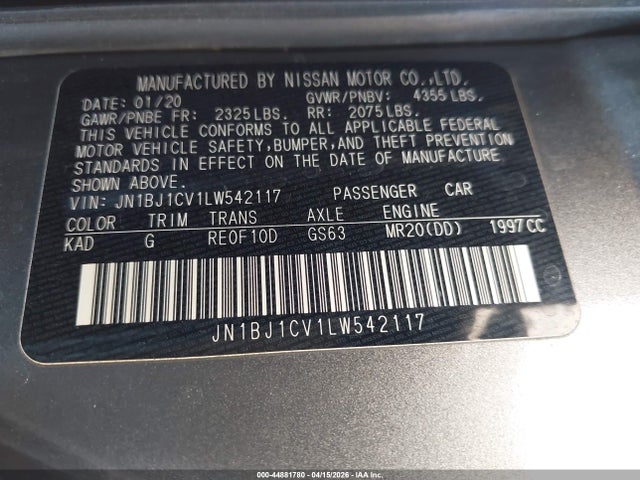 Nissan Rogue S Fwd Xtronic Cvt