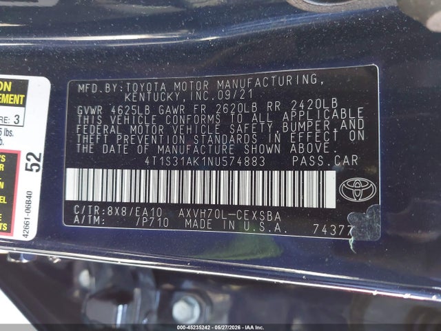 Toyota Camry Se Hybrid