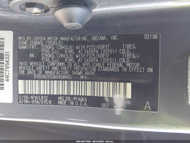 Toyota Sienna Xle Limited