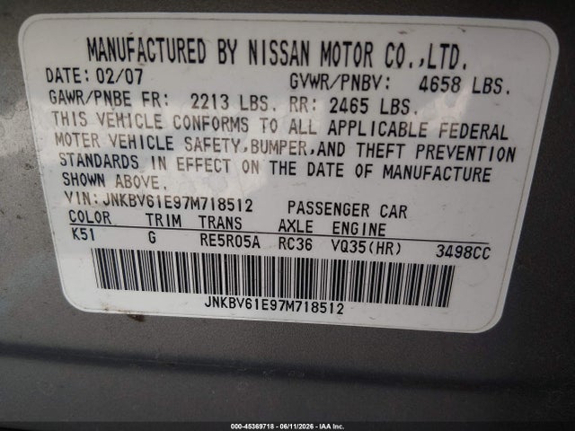 INFINITI G35 Journey