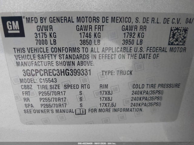 Chevrolet Silverado 1500 1lt