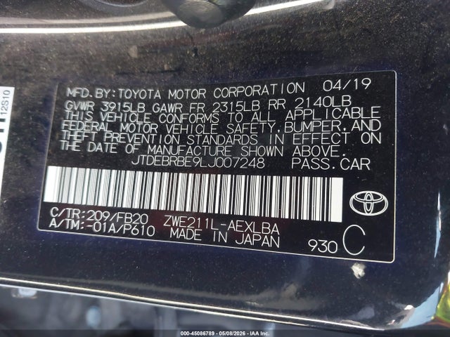 Toyota Corolla Hybrid Le
