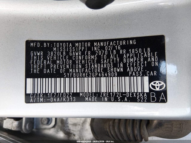 Toyota Corolla S Plus