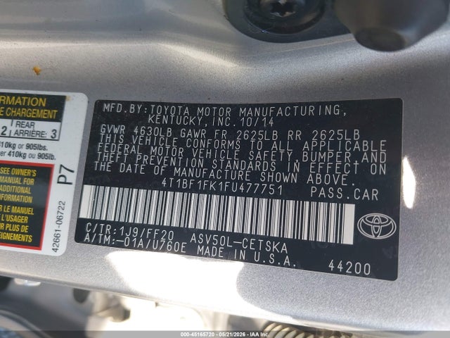 Toyota Camry Se