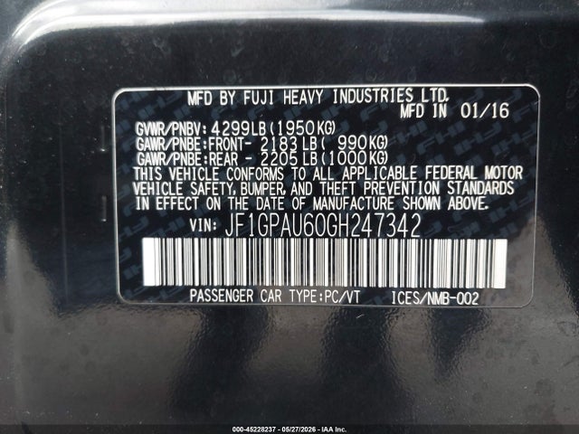 Subaru Impreza 2.0i Sport Limited