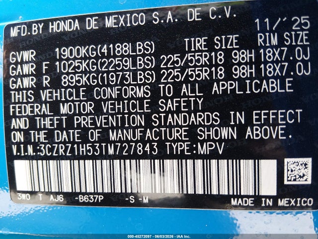 Honda HR-V 2wd Sport
