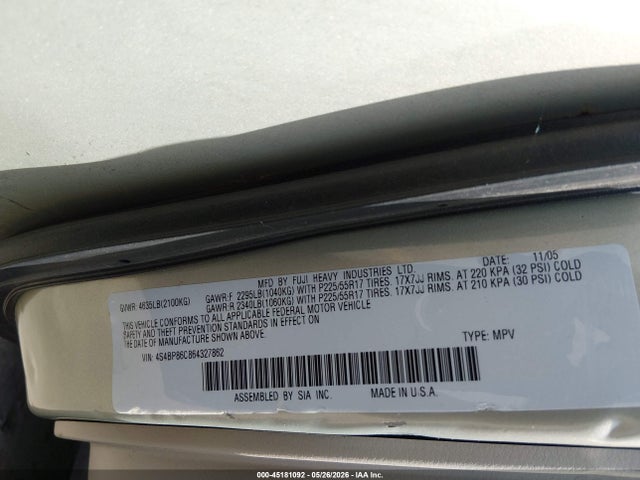 Subaru Outback 3.0r L.l. Bean Edition