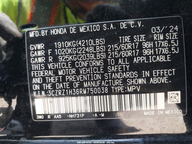 Honda HR-V 2wd Lx