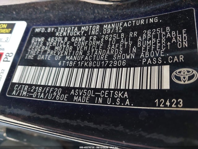 Toyota Camry Se Limited Edition