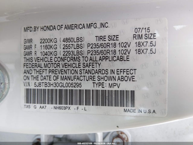 Acura RDX Acurawatch Plus Pkg