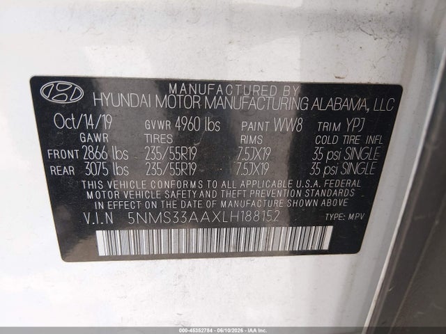 Hyundai SANTA FE Sel 2.0t