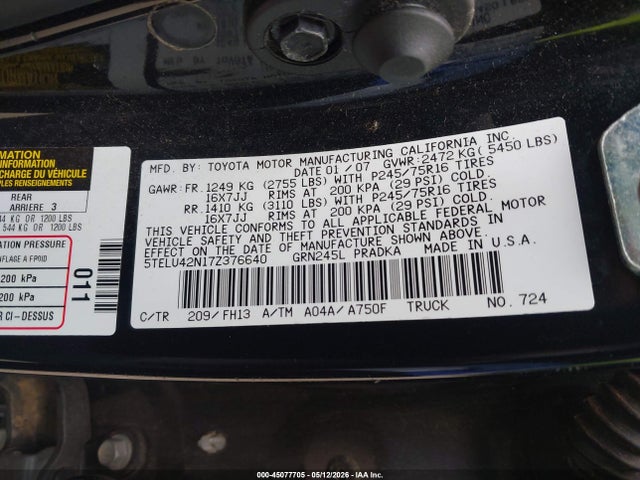 Toyota Tacoma Base V6